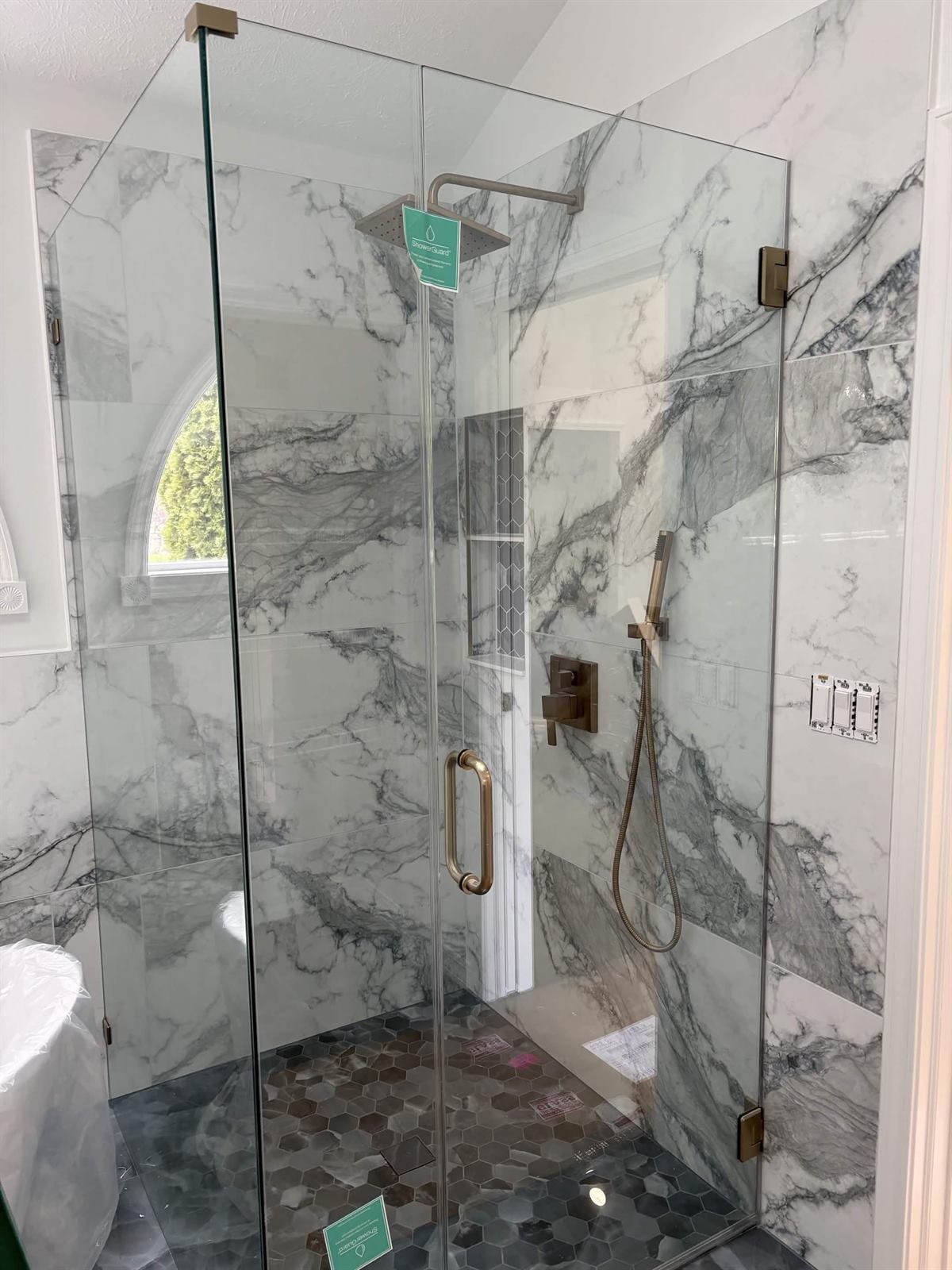 Custom tile shower build