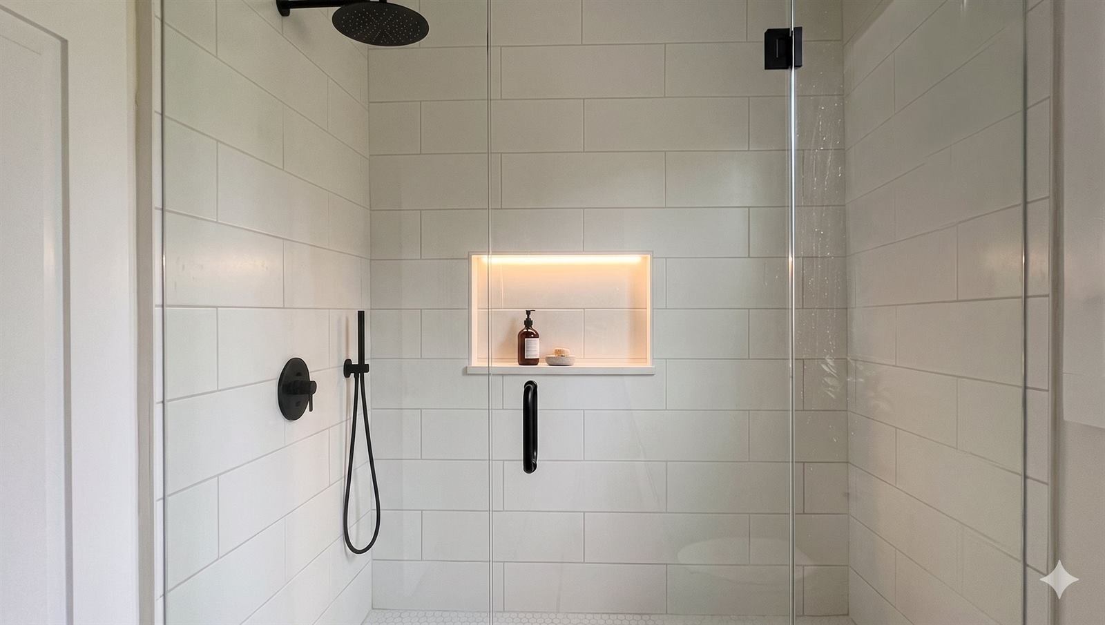 Completed Armada bathroom tile work in Charlotte NC